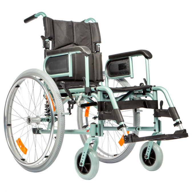 Инвалидная кресло-коляска с амортизаторами и складной спинкой Ortonica Delux 510