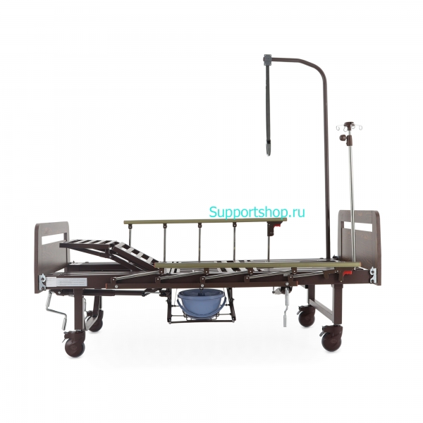 Кровать механическая Med-Mos Тип 7.7 Вариант 7.7.1 РМ-5624Н-05 ЛДСП (YG-5) с боковым переворачиванием, туалетным устройством и функцией «кардиокресло»