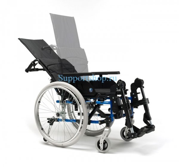Кресло-коляска инвалидное механическое Vermeiren V300 (компл. V500+30°) с регулируемыми подножками и удлинением спинки