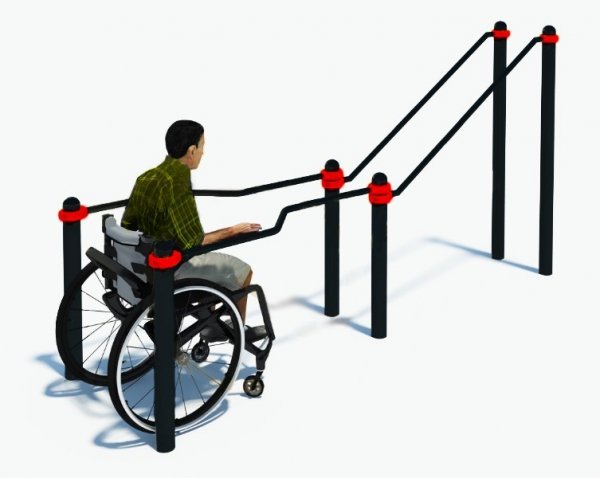 Брусья в подъем для инвалидов в кресло-колясках W-8.03
