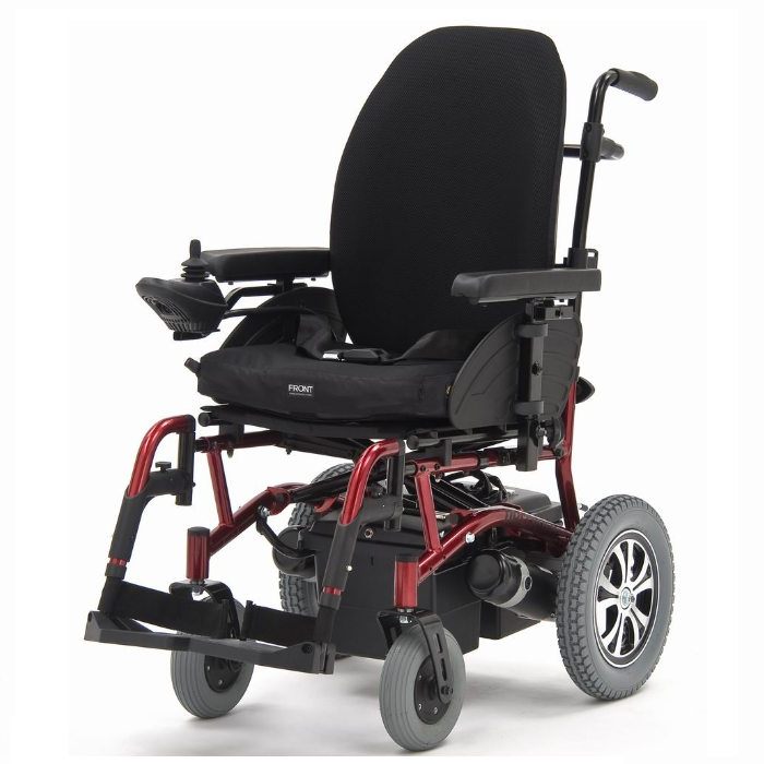 Кресло-коляска с электроприводом Observer, (Модуляр) красная рама