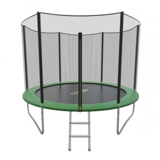 Батут с внутренней сеткой и лестницей EVO JUMP External 10ft (Green)