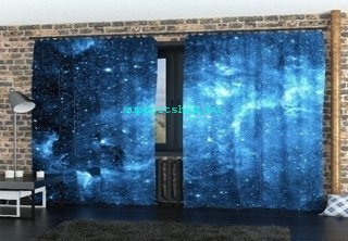 Комплект светонепроницаемых штор (БлекАут) "Звездное небо" RG250