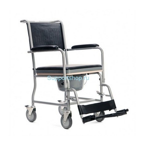 Кресло туалетное складное на колесиках с подпорками для ног VITEA CARE VCWK2