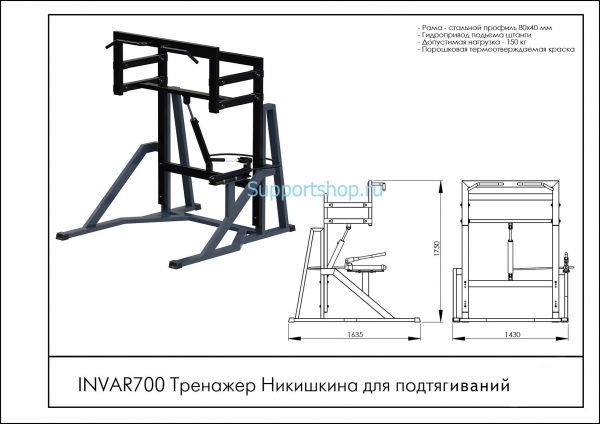 Тренажер Никишкина для подтягиваний INVAR700