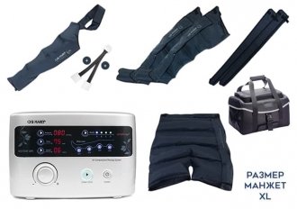 Аппарат для прессотерапии Premium Medical LX9 (Lympha-sys9), манжеты для ног (XL), шорты для похудения, манжета для руки, расширители, соединители, сумка