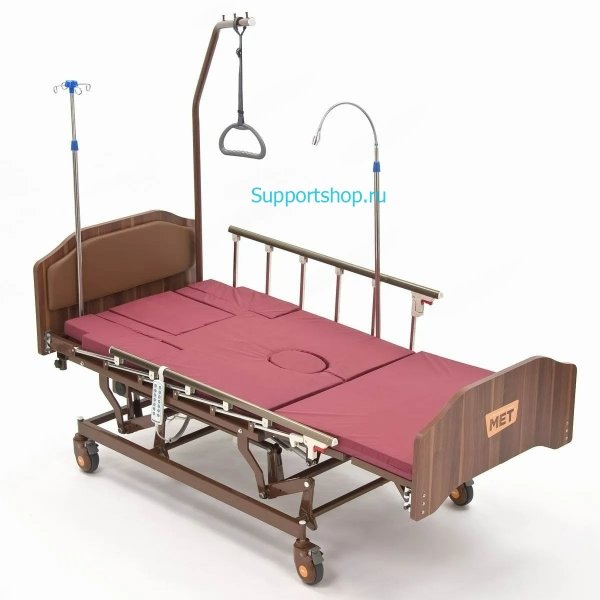 Кровать электрическая с регулировкой высоты, туалетным устройством и матрасом REALTA