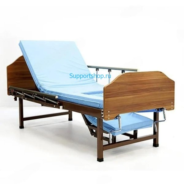 Кровать двух-функциональная медицинская STAUT, со складными боковыми ограждениями, на ножках