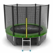 Батут с внутренней сеткой и лестницей EVO JUMP External 8ft (Green) + Lower net
