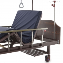 Кровать механическая Med-Mos Е-8 (MM-2024Н-02/13) (2 функции) ЛДСП с полкой и обеденным столиком