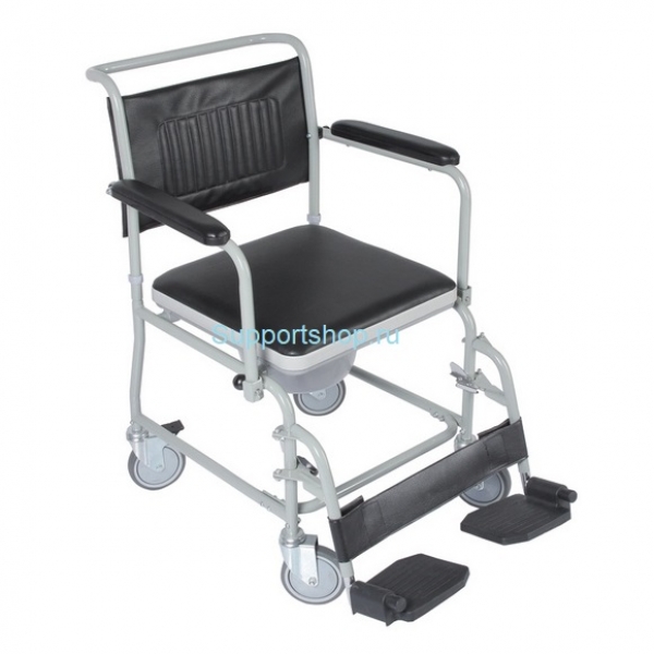 Кресло туалетное складное на колесиках с подпорками для ног VITEA CARE VCWK2