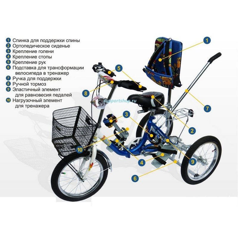 Велосипед для детей с ДЦП реабилитационный Старт 4